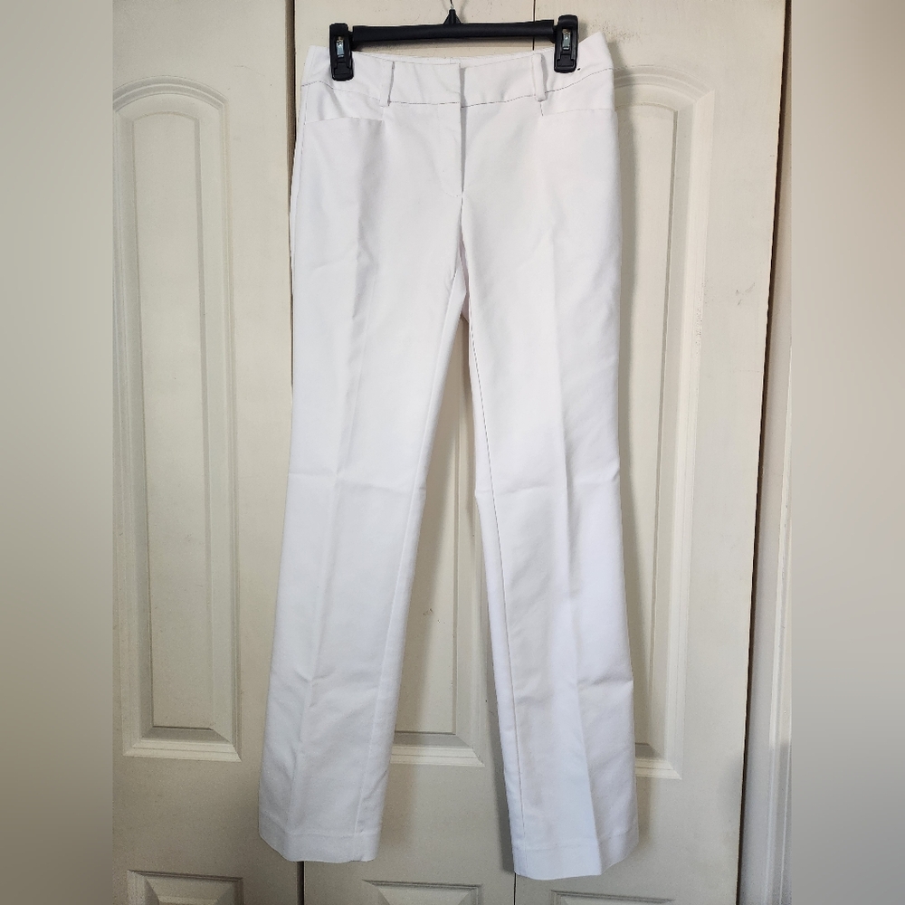 7th Avenue Design Studio Classic Crisp White Career Dress Pants Size 0 Tall